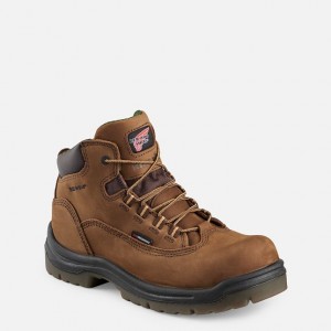 Red Wing 5-inch Waterproof Safety Toe Boot Marron | DWL-680275